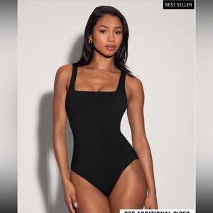 TA3 Squarey - Black One-Piece Swimsuit
